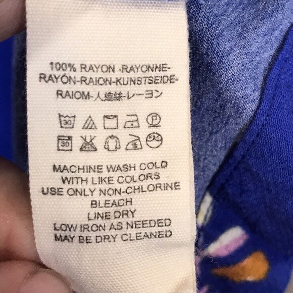 Free People Gemma Women's Size XS Tunic Blue Floral Mock Neck Tie Mini Dress - Picture 9 of 11